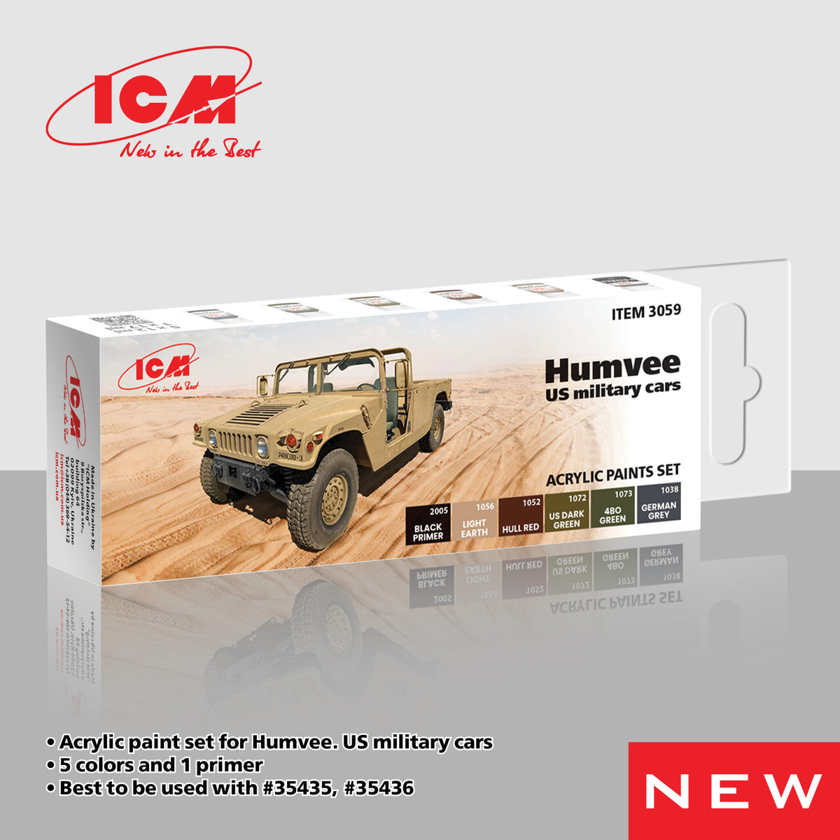 ICM Paint Set - Humvee, US Military Cars 03059