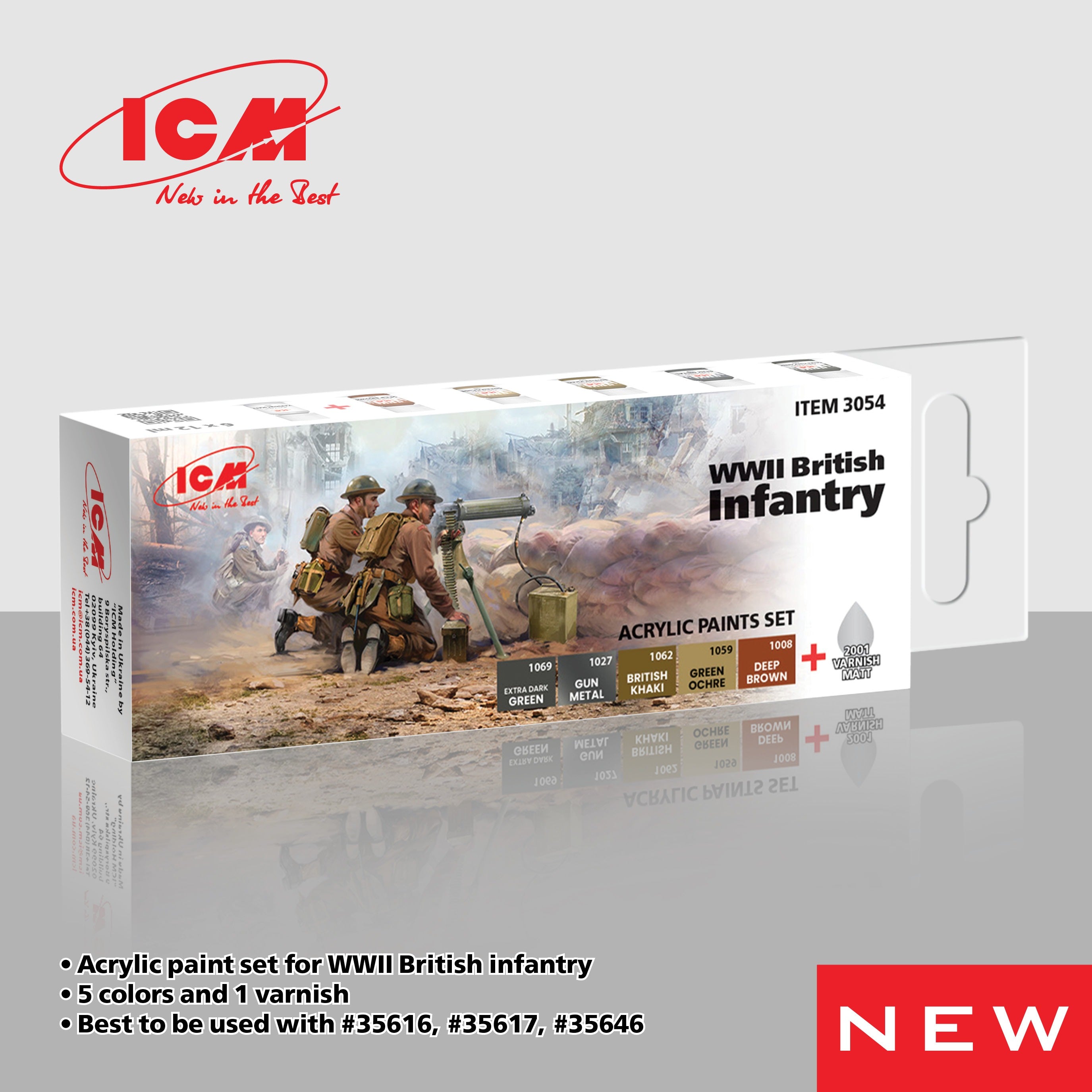 Icm Paint Set Wwii British Infantry 3054