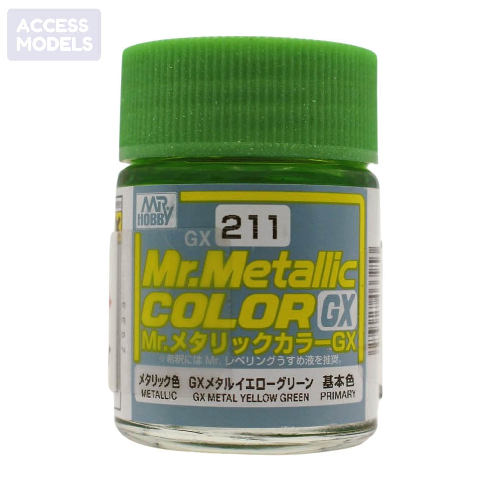 Mr Hobby Mr Metallic Color Gx 18Ml Gx-211 Metal Yellow Green