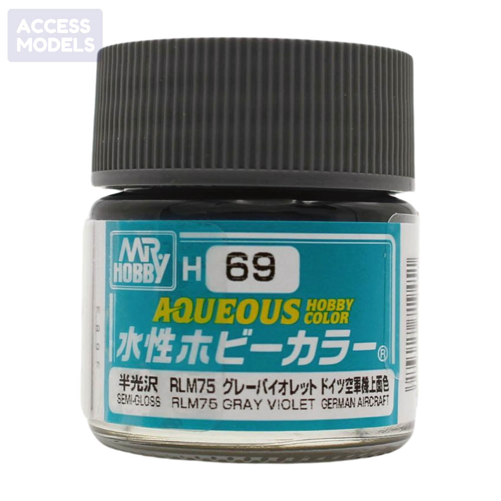 Mr Hobby Aqueous Hobby Color 10Ml H-069 Rlm75 Gray (G)