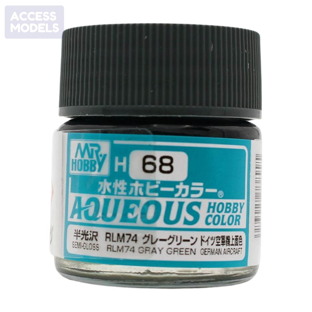 Mr Hobby Aqueous Hobby Color 10Ml H-068 Rlm74 Dark Gray (G)