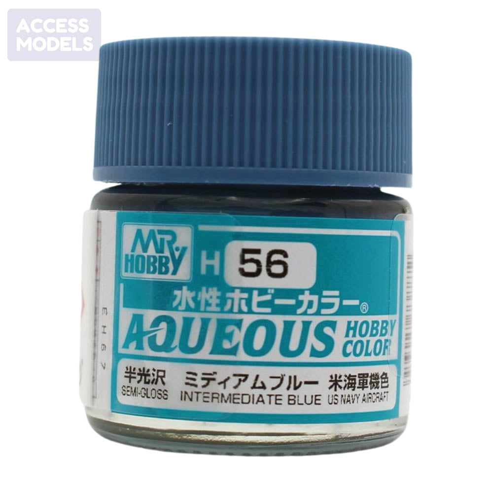 Mr Hobby Aqueous Hobby Color 10Ml H-056 Intermediate Blue (Us)