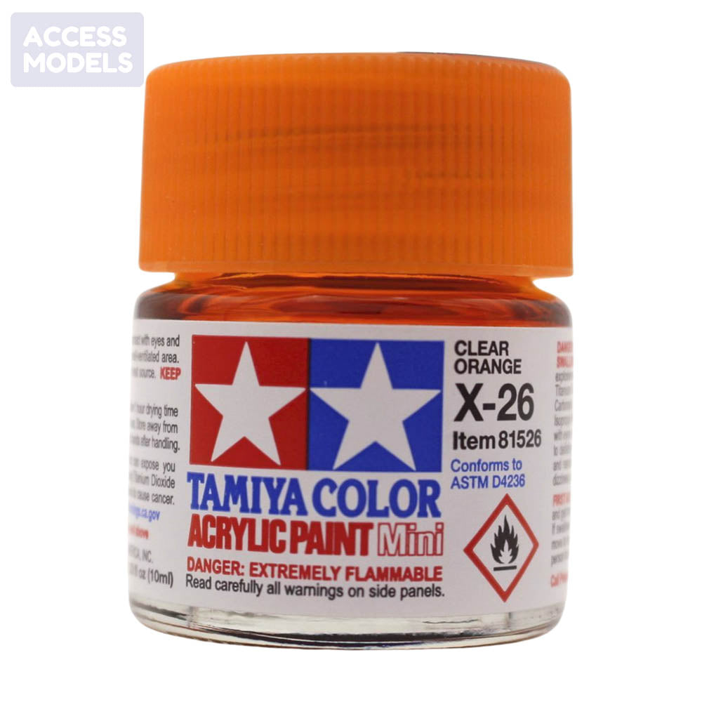 Tamiya Acrylic Paints 10Ml X26 Clear Orange