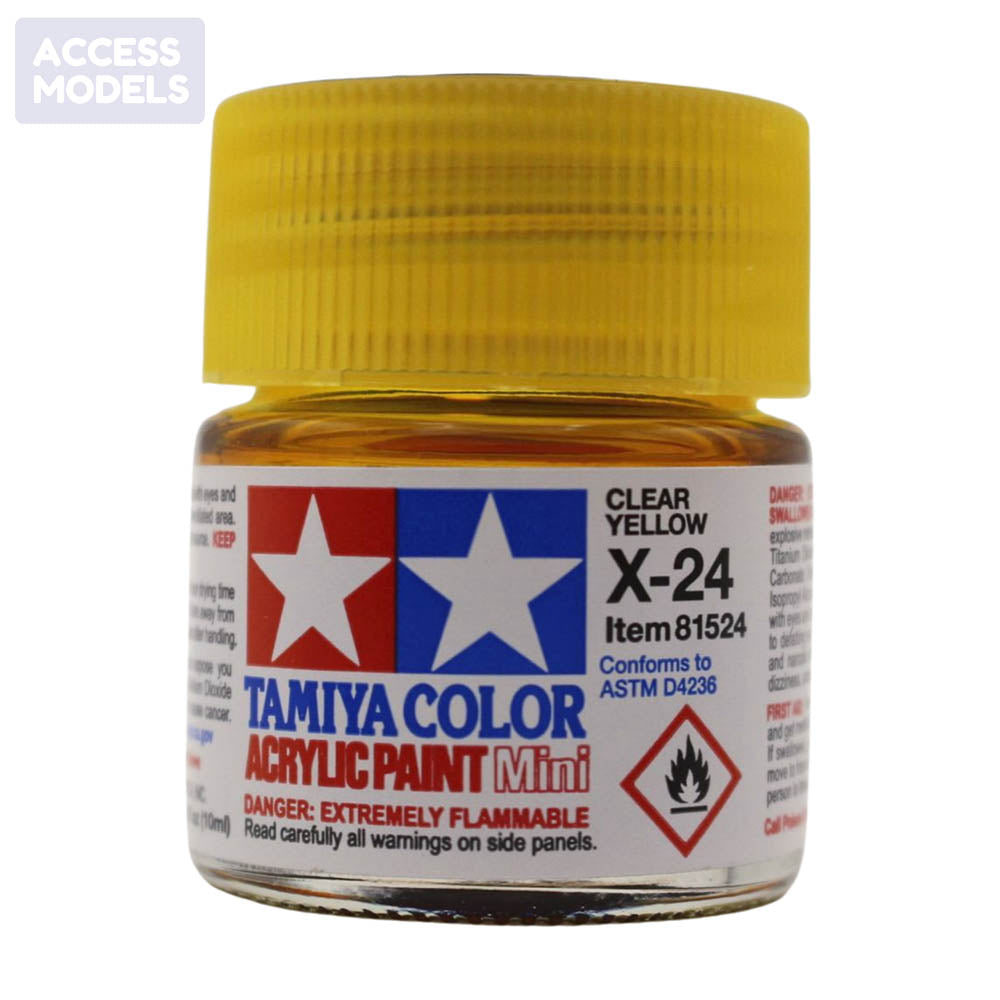 Tamiya Acrylic Paints 10Ml X24 Clear Yellow