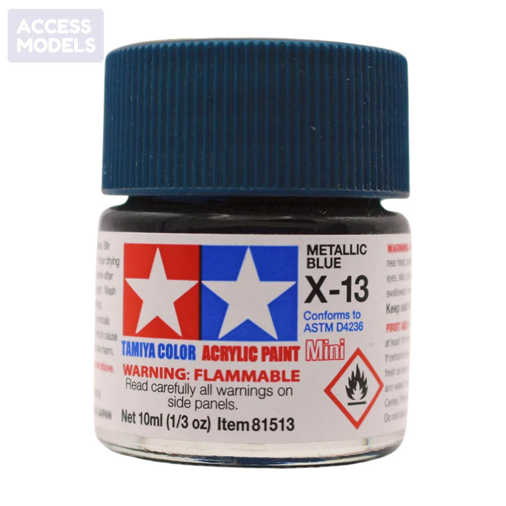 Tamiya Acrylic Paints 10Ml X13 Metallic Blue