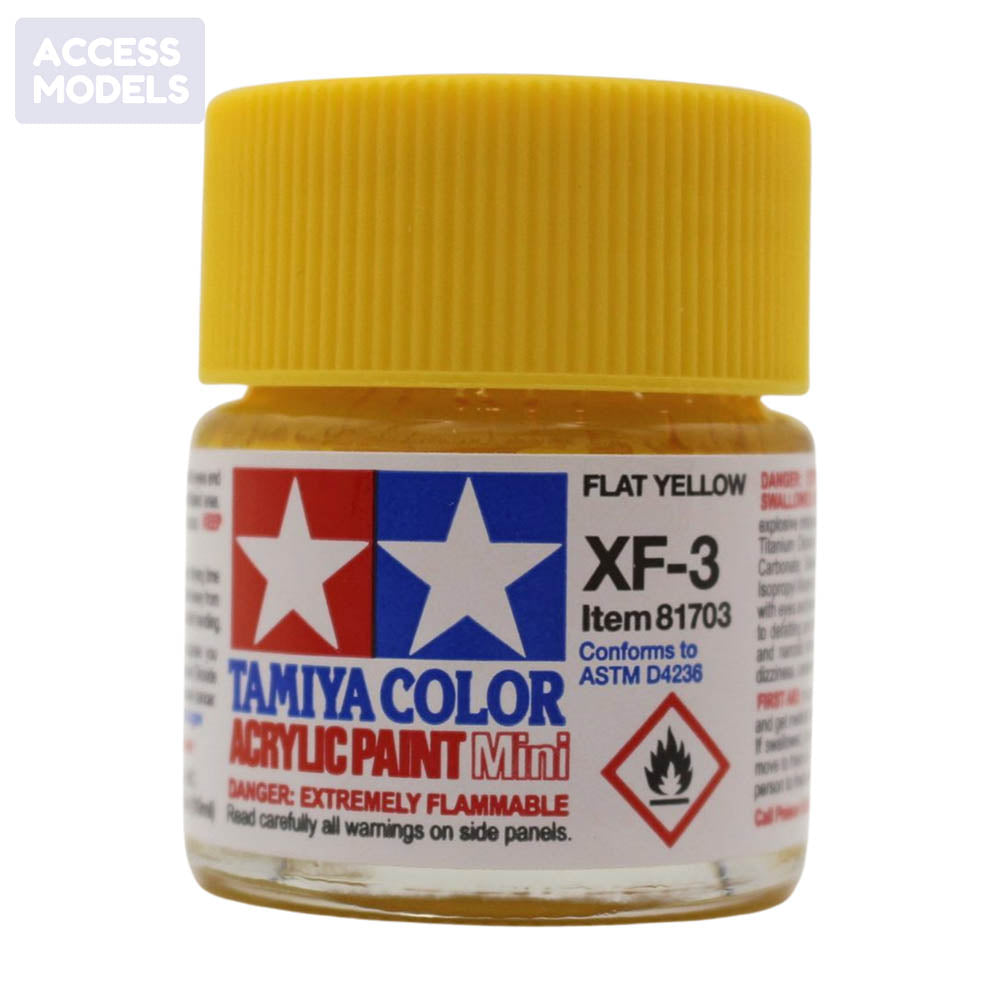 Tamiya Acrylic Paints 10Ml Xf3 Flat Yellow