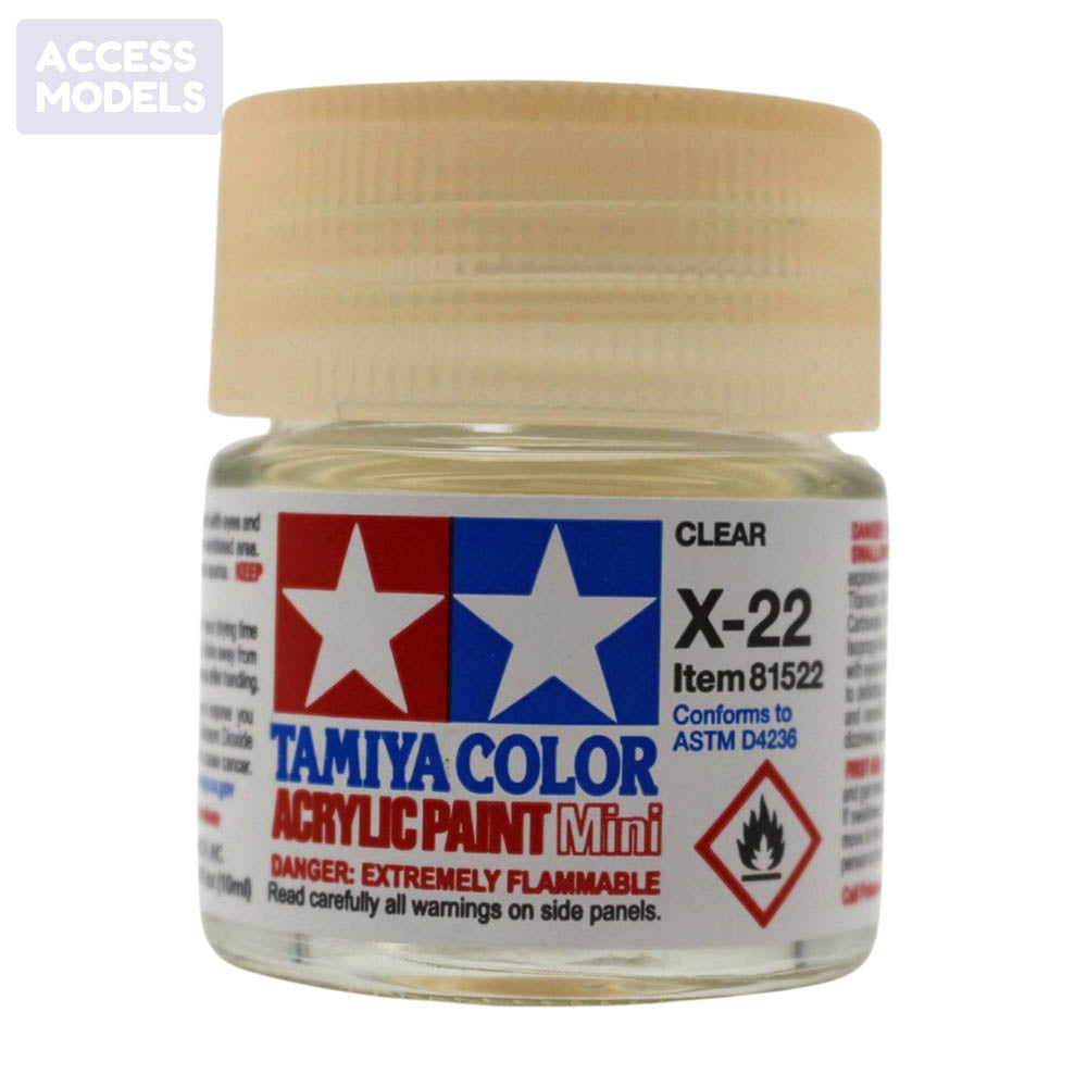 Tamiya Acrylic Paints 10Ml X22 Clear