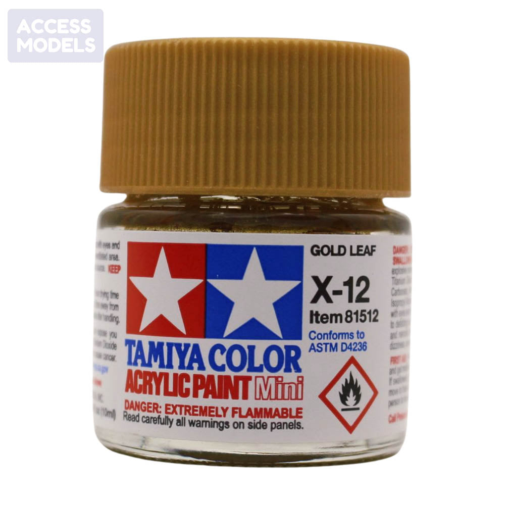 Tamiya Acrylic Paints 10Ml X12 Gold Leaf