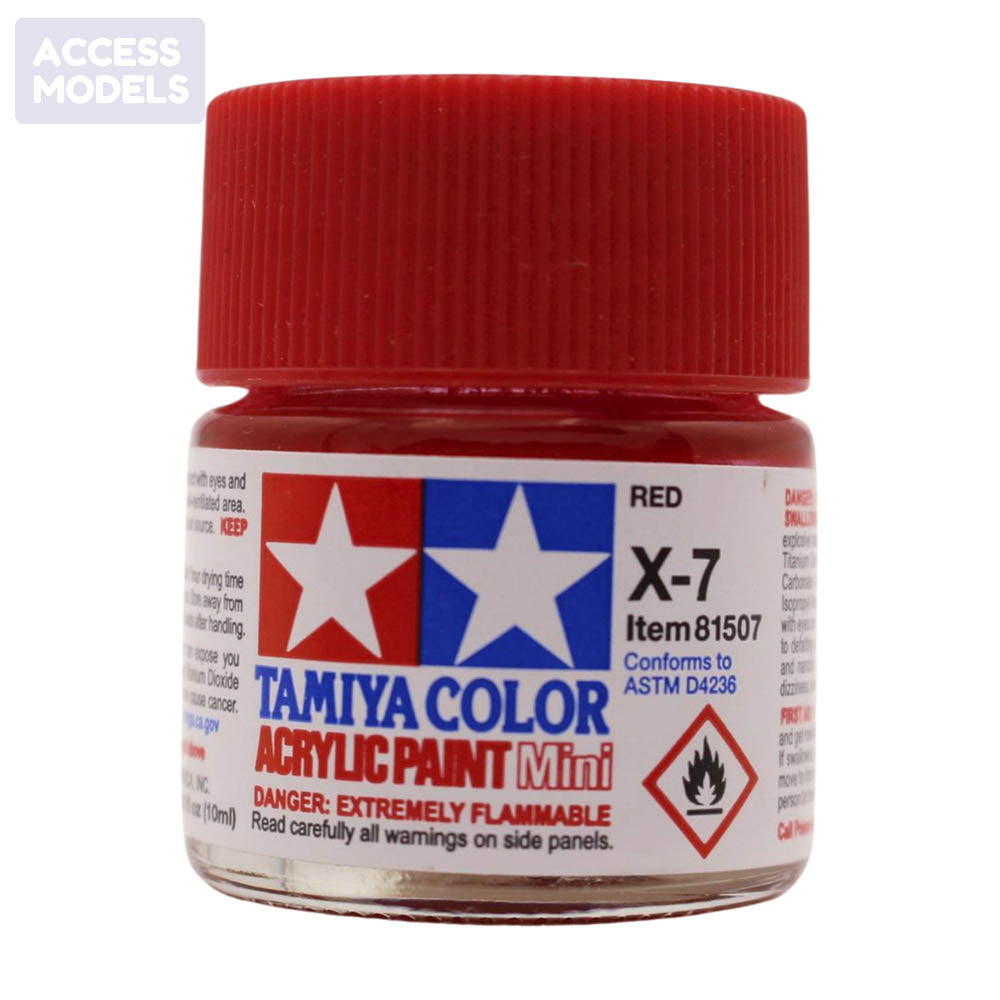 Tamiya Acrylic Paints 10Ml X7 Red