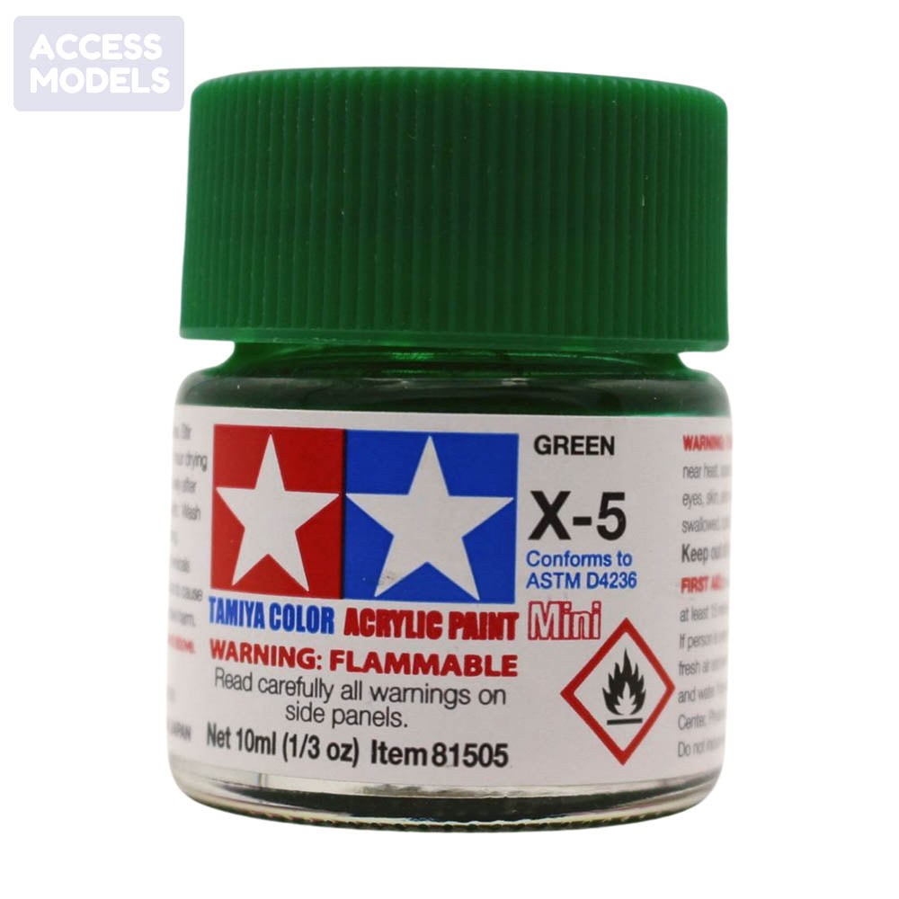 Tamiya Acrylic Paints 10Ml X5 Green