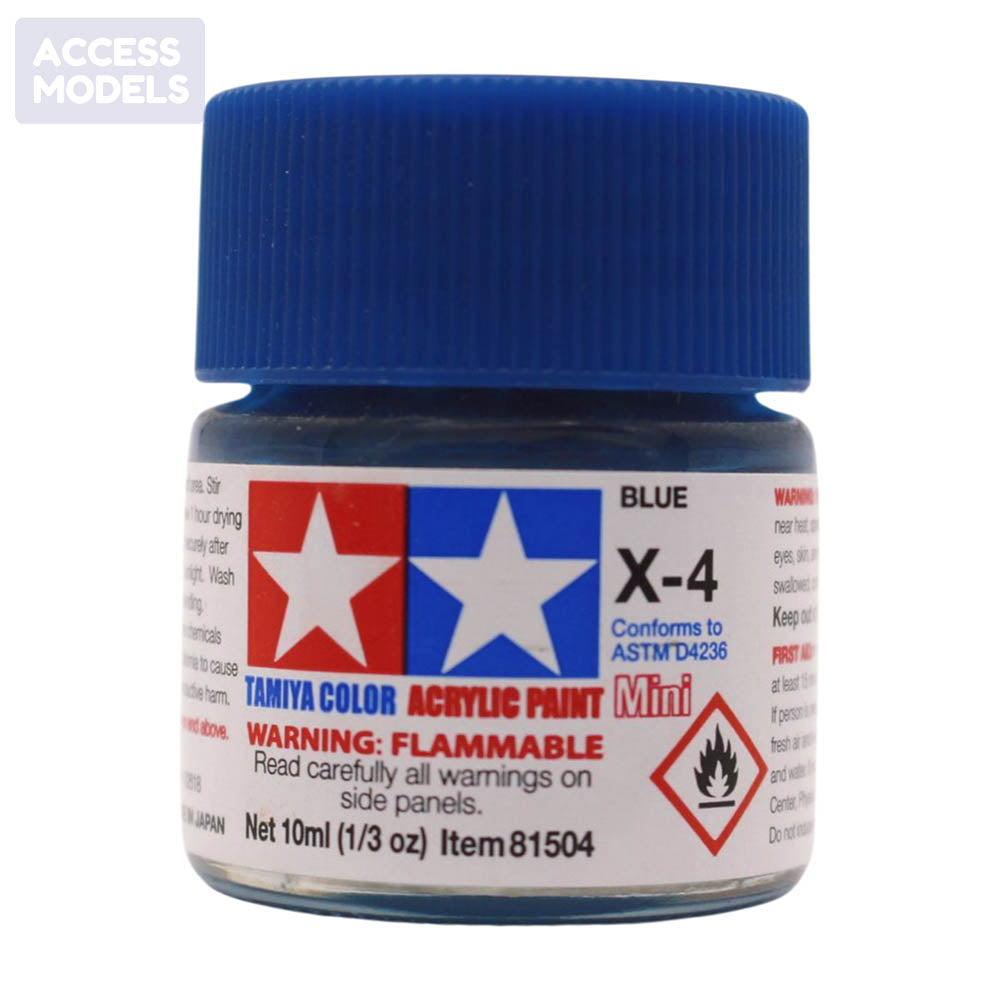 Tamiya Acrylic Paints 10Ml X4 Blue