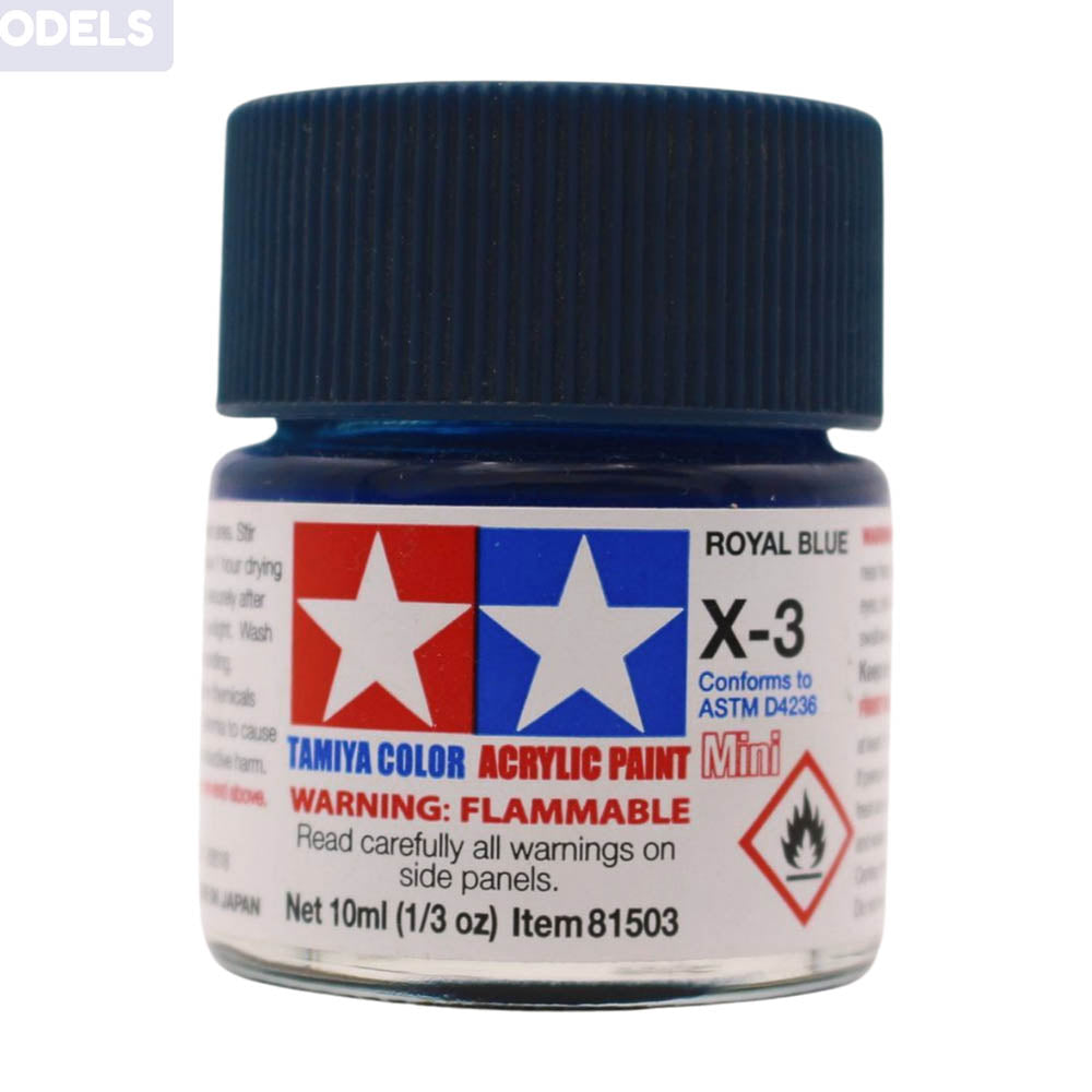 Tamiya Acrylic Paints 10Ml X3 Royal Blue