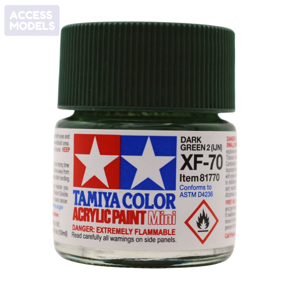 Tamiya Acrylic Paints 10Ml Xf70 Dark Green