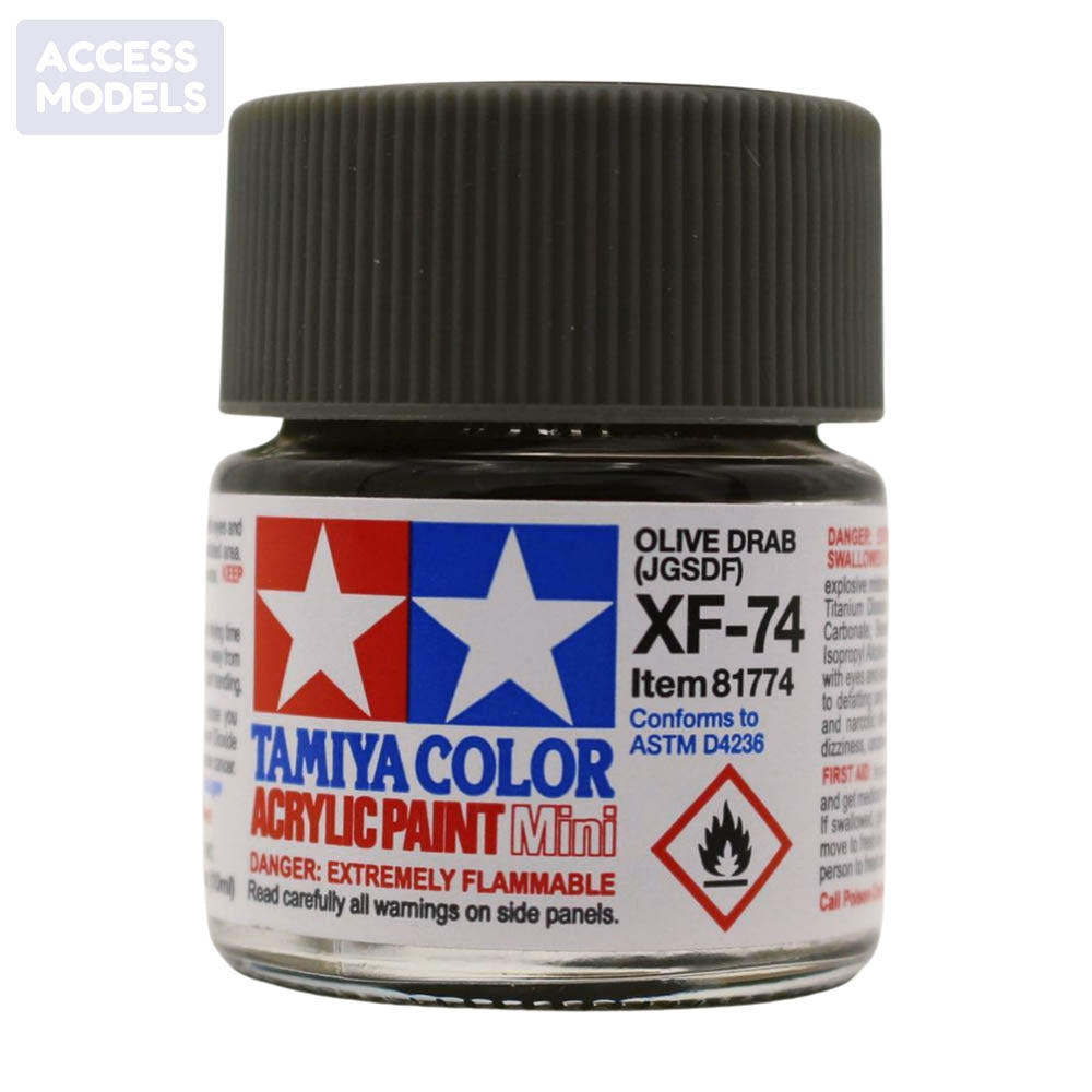 Tamiya Acrylic Paints 10Ml Xf74 Olive Drab (Jgsdf)