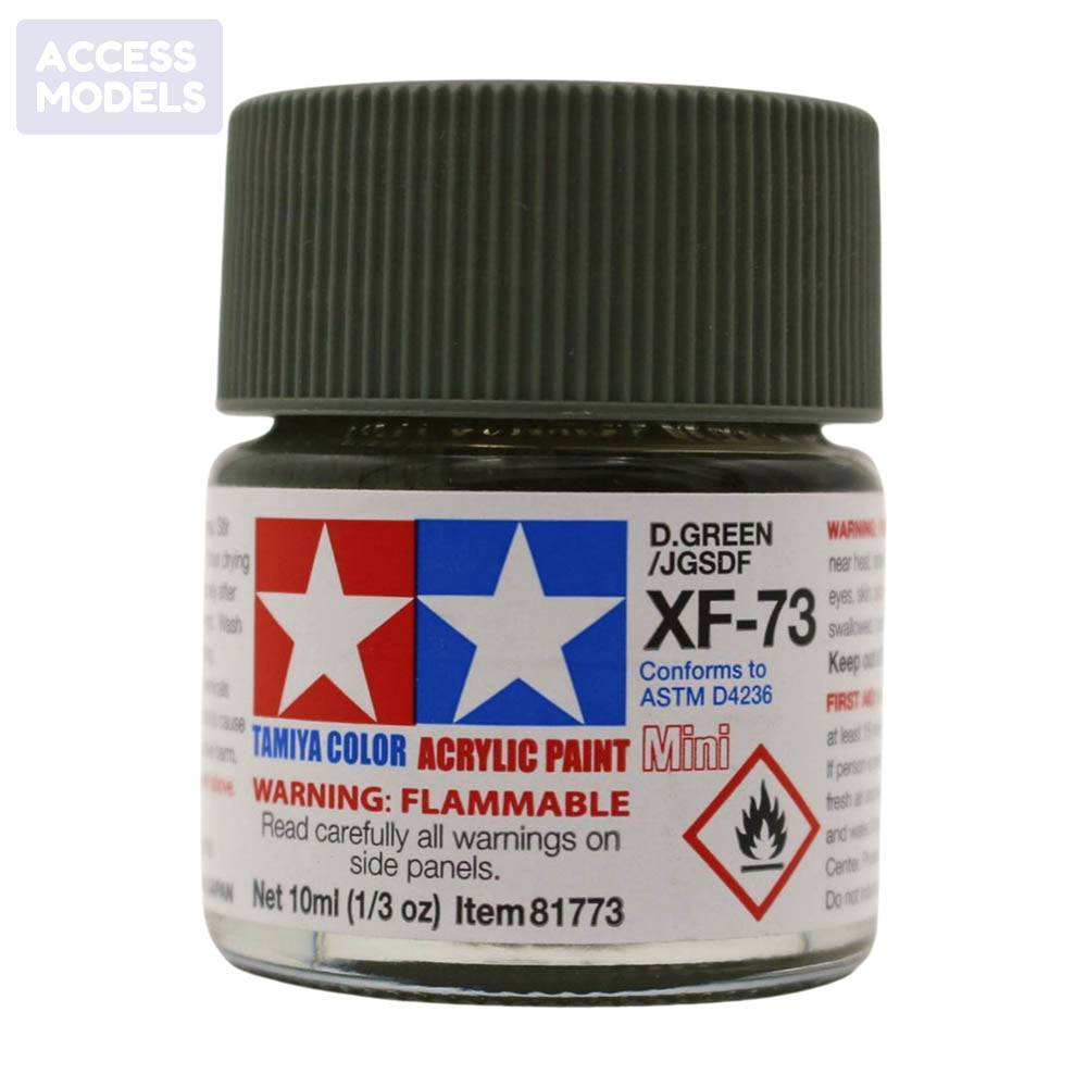 Tamiya Acrylic Paints 10Ml Xf73 Dark Green (Jgsdf)