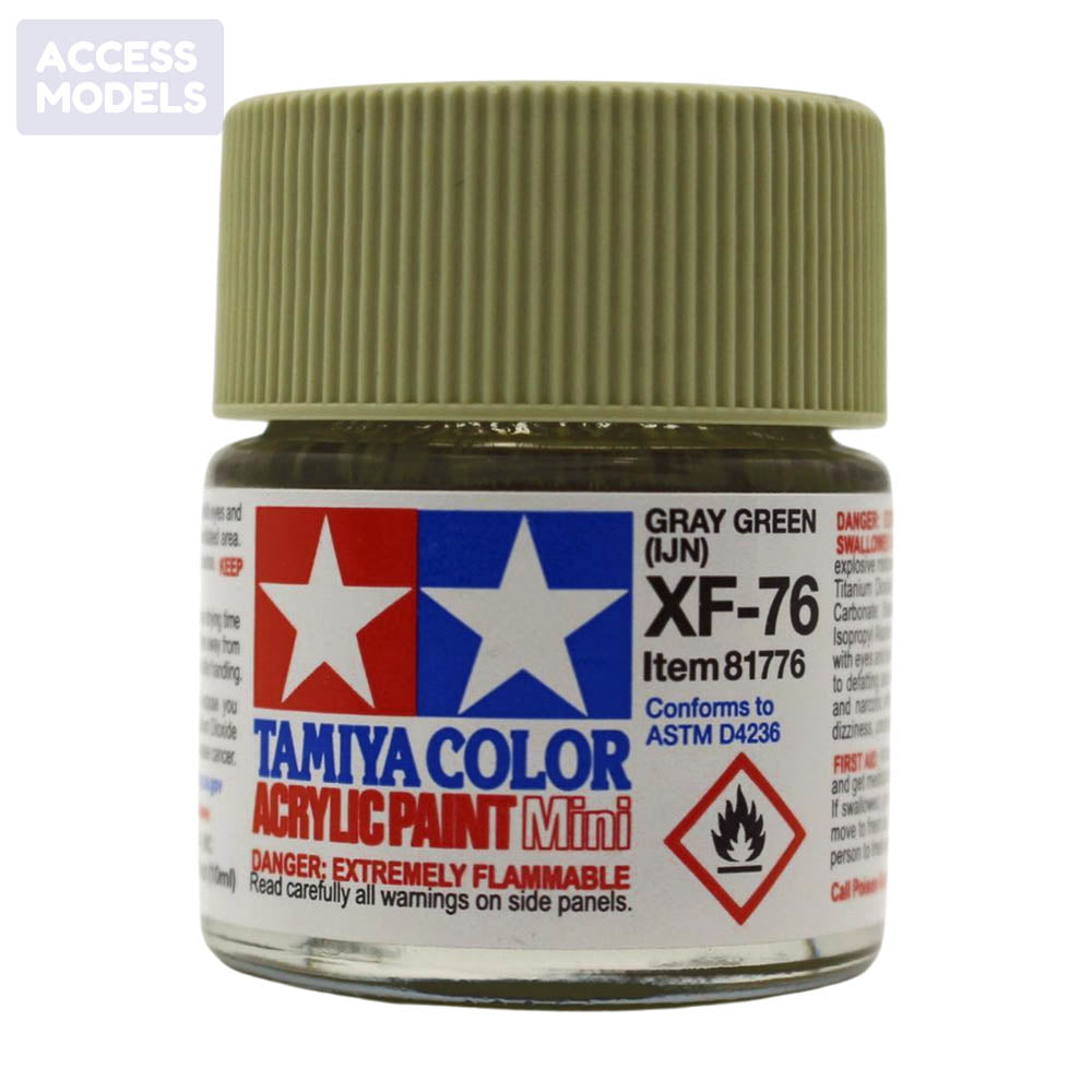 Tamiya Acrylic Paints 10Ml Xf76 Gray Green (Ijn)