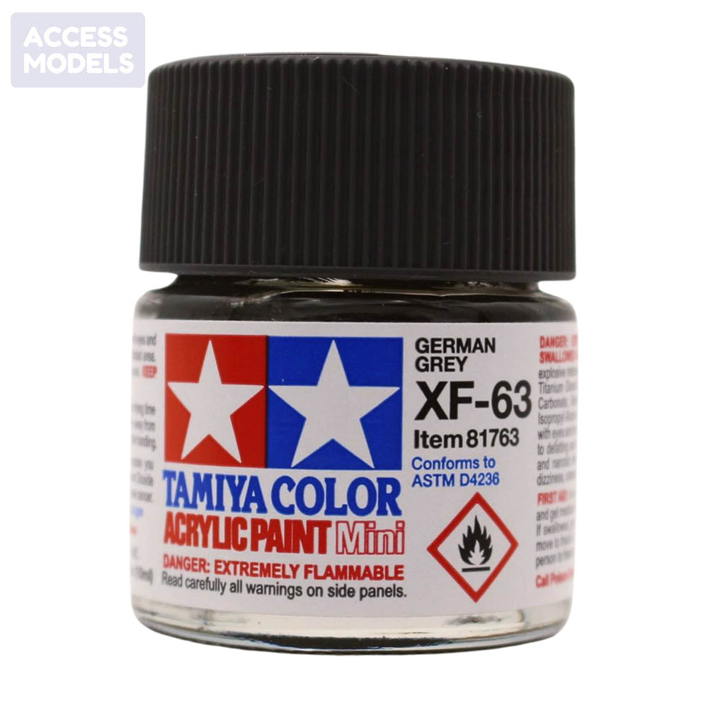 Tamiya Acrylic Paints 10ml Xf63 German Grey