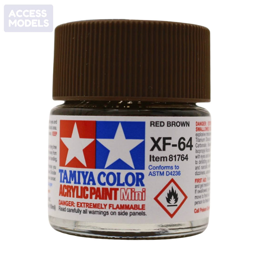 Tamiya Acrylic Paints 10Ml Xf64 Red Brown