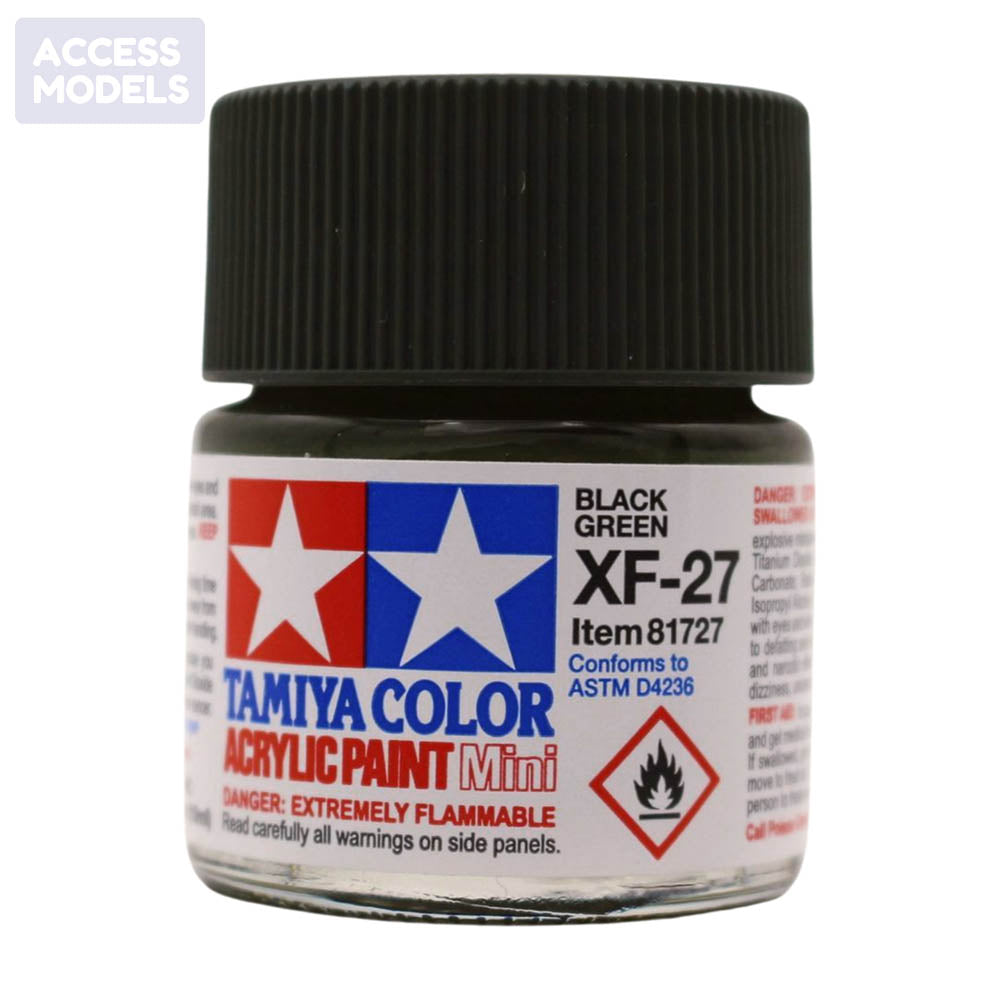 Tamiya Acrylic Paints 10Ml Xf27 Black Green