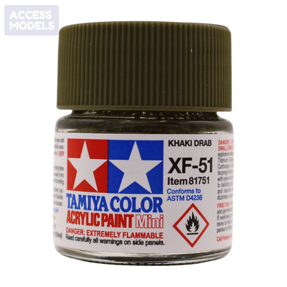 Tamiya Acrylic Paints 10Ml Xf51 Khaki Drab