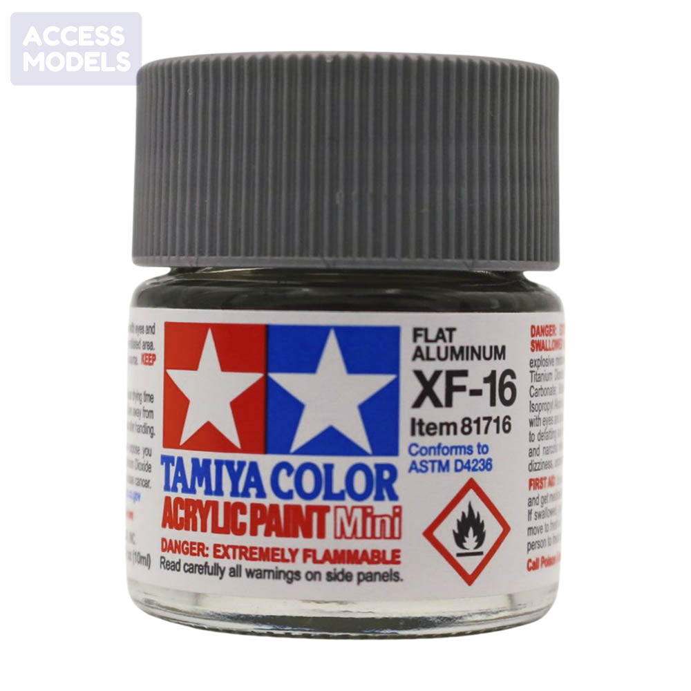 Tamiya Acrylic Paints 10Ml Xf16 Flat Aluminium