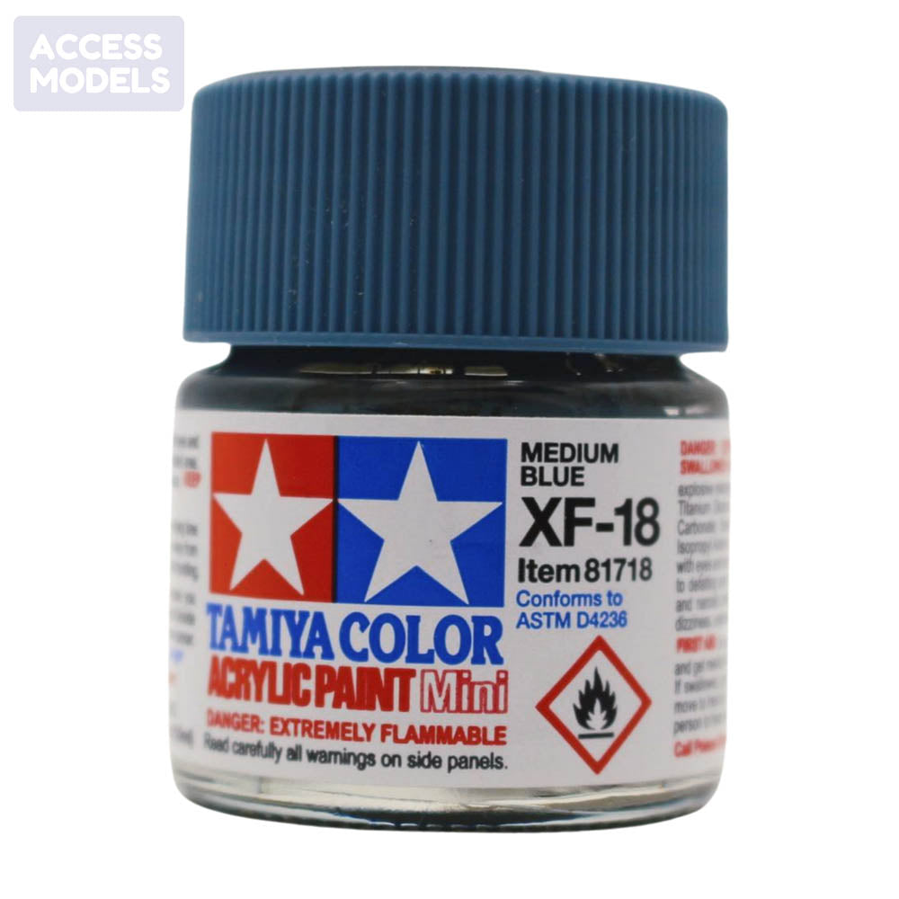 Tamiya Acrylic Paints 10Ml Xf18 Medium Blue