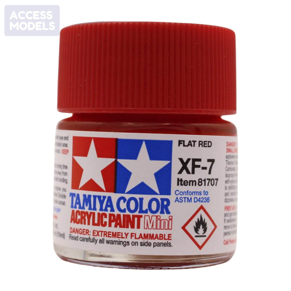 Tamiya Acrylic Paints 10Ml Xf7 Flat Red