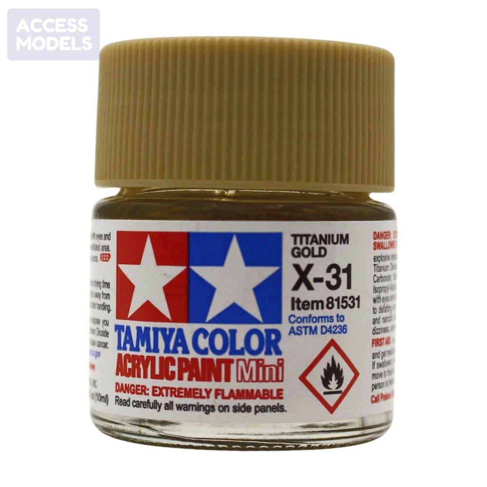 Tamiya Acrylic Paints 10Ml X31 Titanium Gold