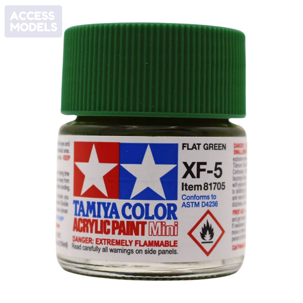 Tamiya Acrylic Paints 10Ml Xf5 Flat Green