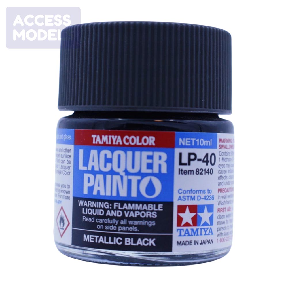 Tamiya Lacquer Paints 10Ml Lp40 Metallic Black