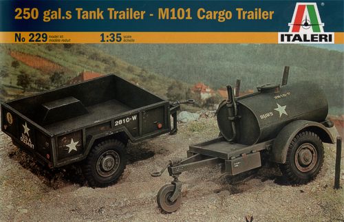U.S. 250 Gallon Tank Trailer & M101 Cargo Trailer