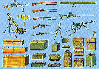 Allied WWII Guns, Rifles, Mortars, packs, helmets, boxes etc #1