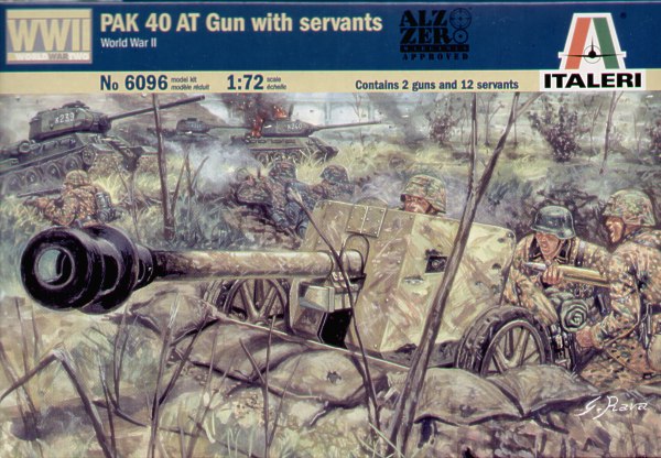 German Pak-40 Anti-Tank Gun with crew