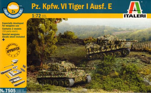 Pz.Kpfw.VI Ausf.E Tiger I Pack includes 2 snap together tank kits