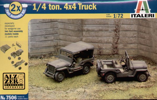 Willys Jeep Pack includes 2 snap together vehicles