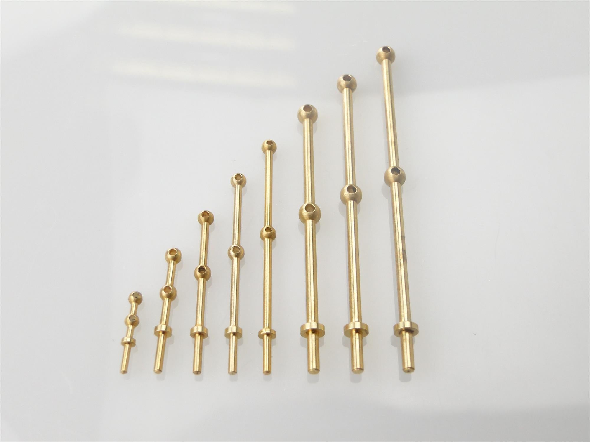 2 Hole Stanchion, Brass 10mm (Pk10)