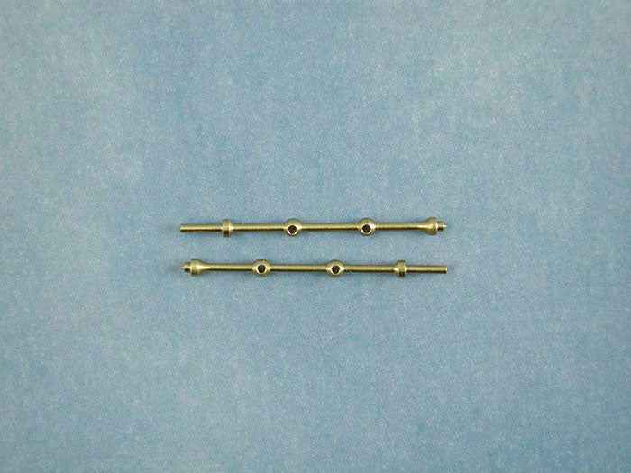 2 Hole Capping Rail Stanchion, Brass 20mm