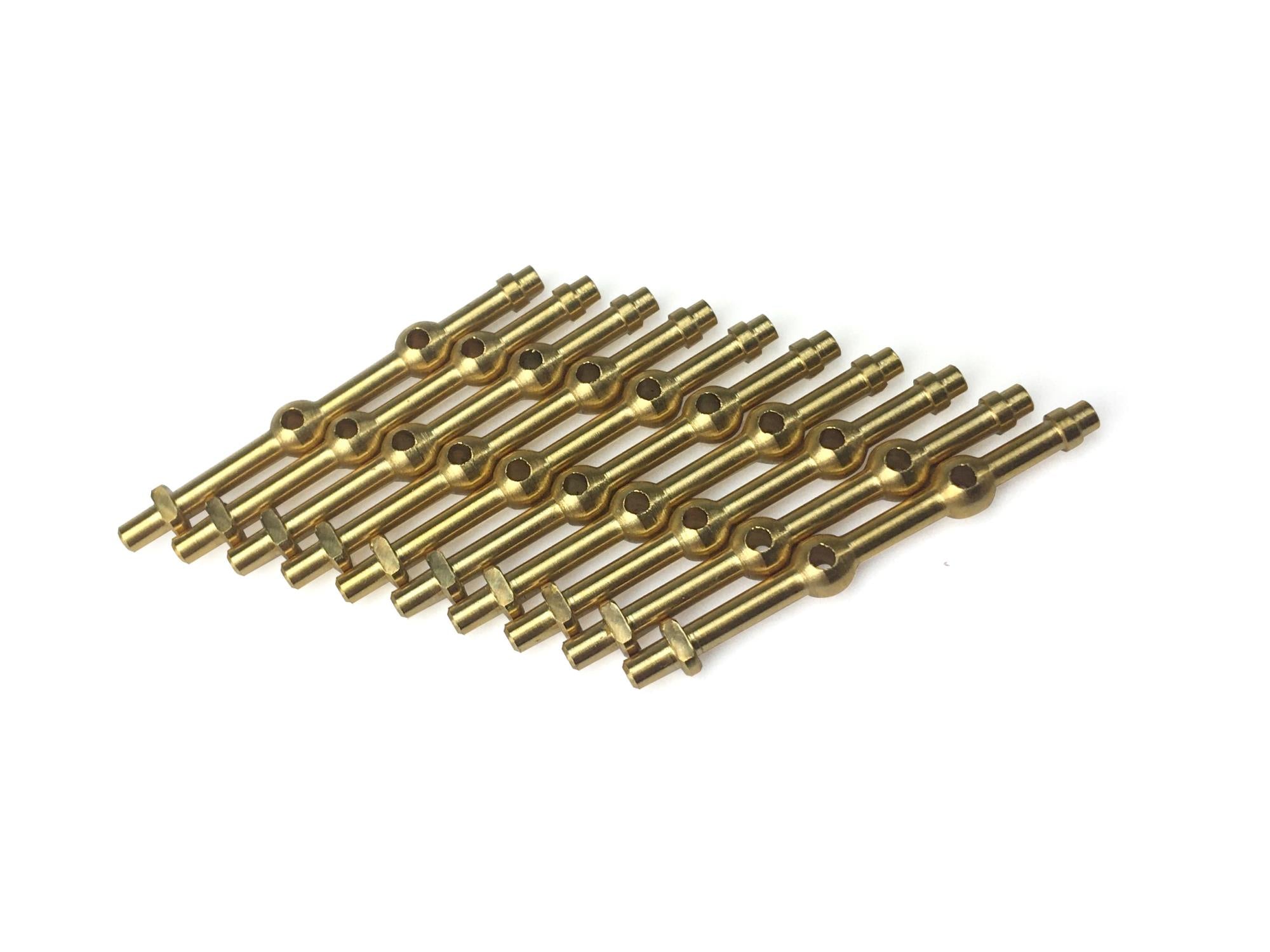 2 Hole Capping Rail Stanchion, Brass 20mm