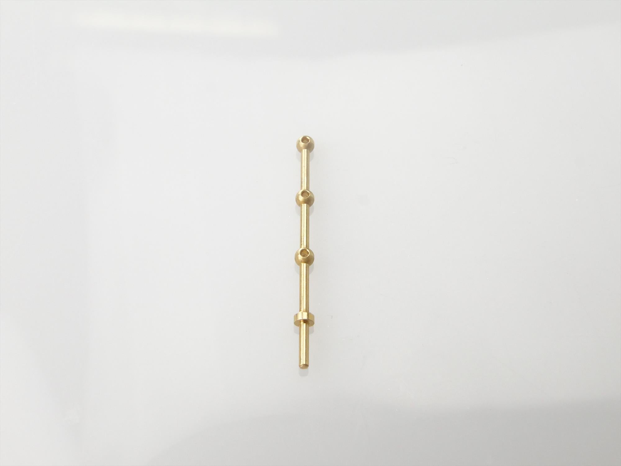 3 Hole Stanchion, Brass 20mm (Pk10)