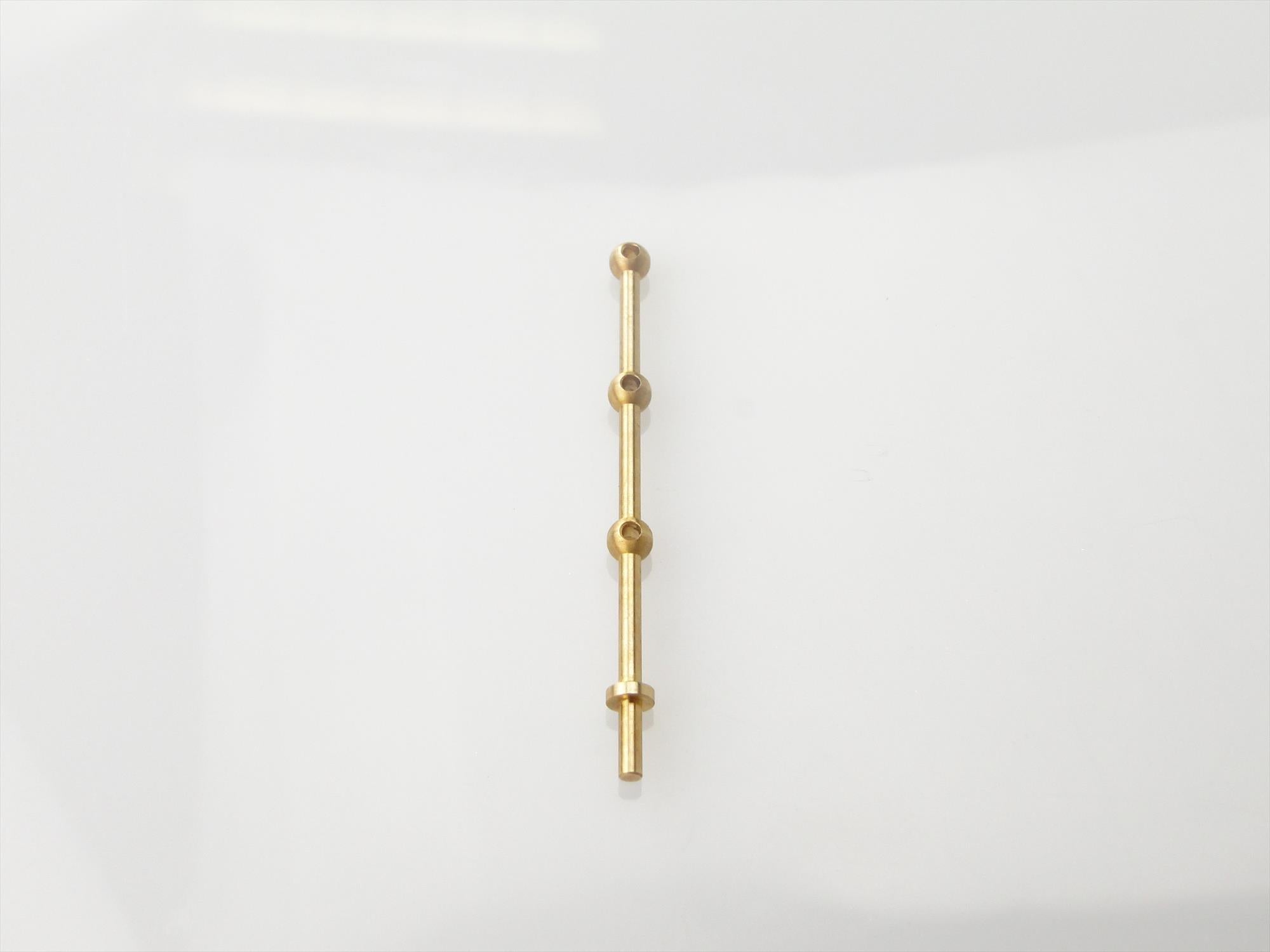 3 Hole Stanchion, Brass 30mm (Pk10)