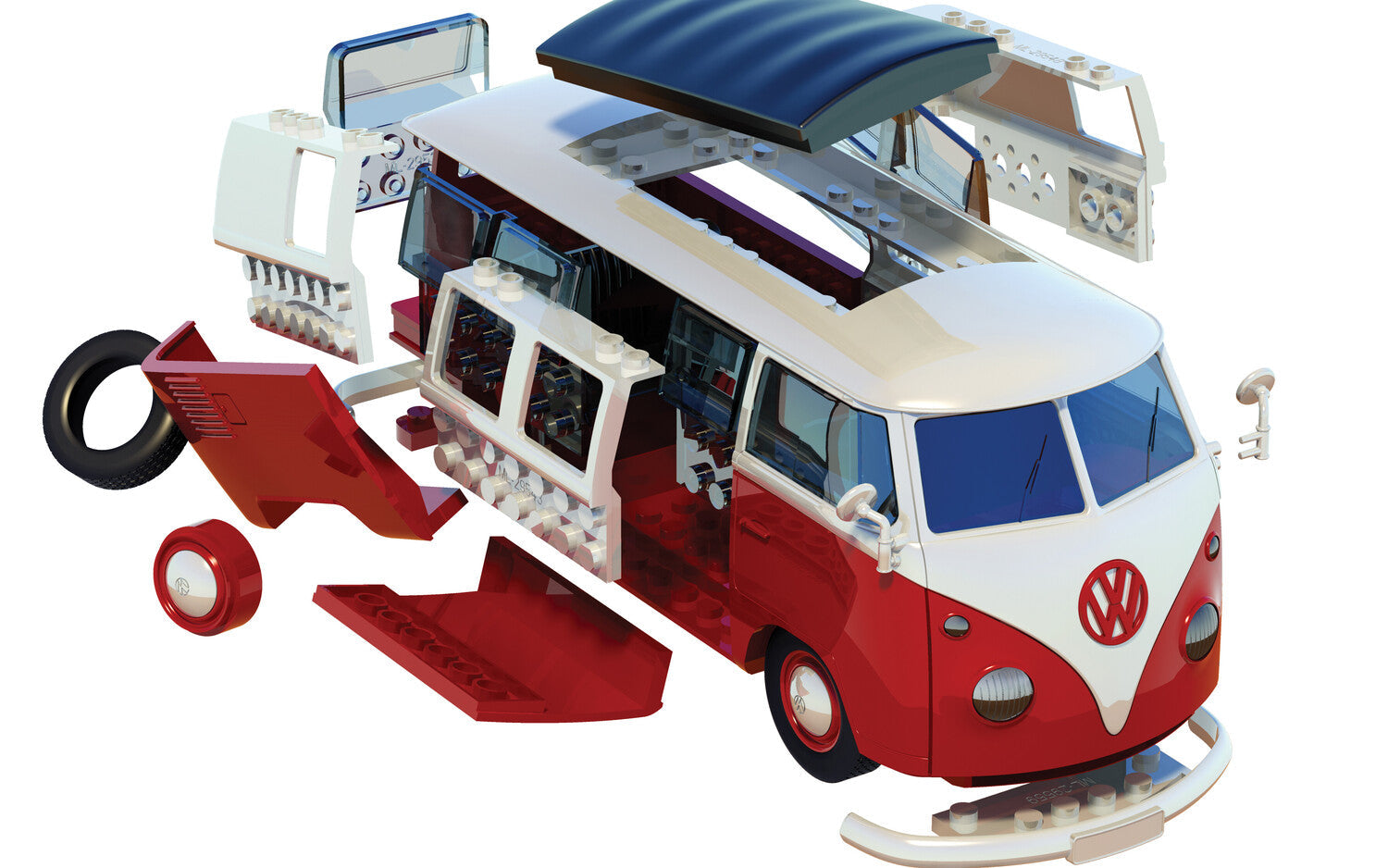 QUICKBUILD VW Camper Van - Red