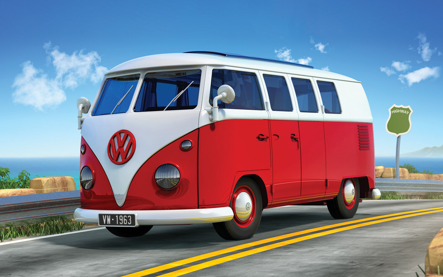 QUICKBUILD VW Camper Van - Red