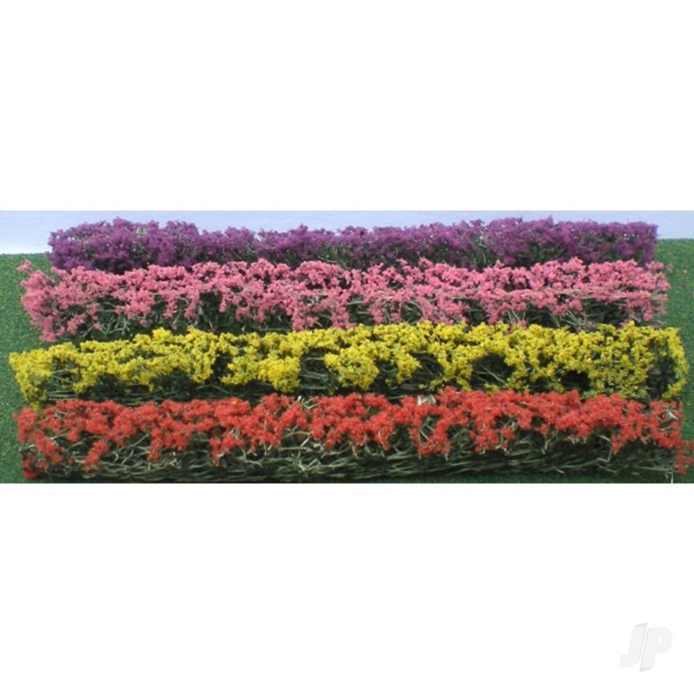 JTT Flower Hedges, 5x3/8x5/8in, HO-Scale, (8 per pack) JTT95509 1