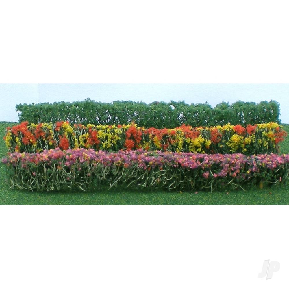 JTT Flower Hedges, 5x3/8x5/8in, HO-Scale, (8 per pack) JTT95510 1