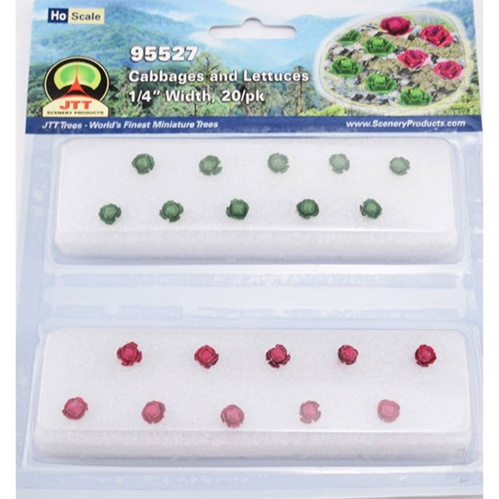 JTT Cabbage & Lettuce, 1/4in width, HO-Scale, (20 per pack) JTT95527 1