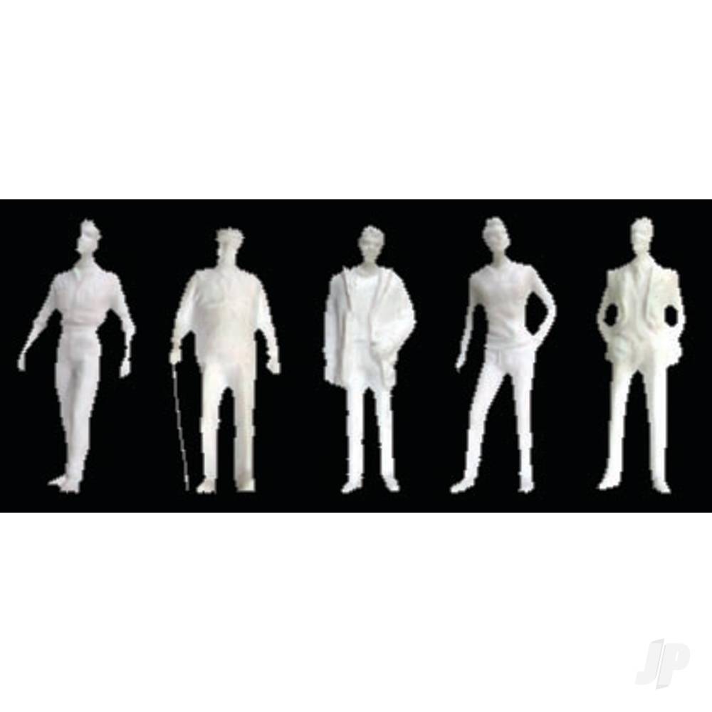 JTT Male Figures, 1/8in (1:100), White (10 per pack) JTT97117