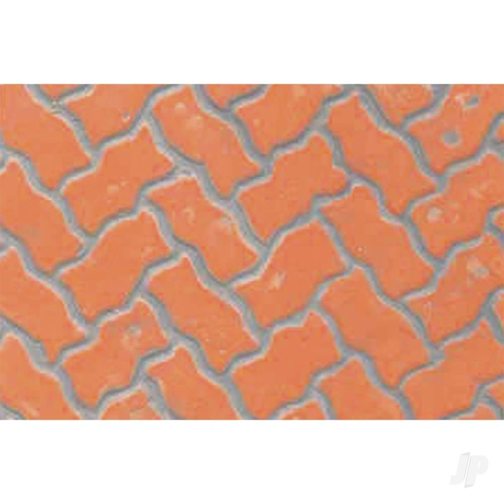 JTT Interlocking Paving, 1:100, HO-Scale, (2 per pack) JTT97430 1