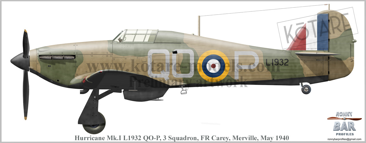 Kotare Hawker Hurricane Mk.I (Early) estimated release 3rd quarter 2026 (K32015)