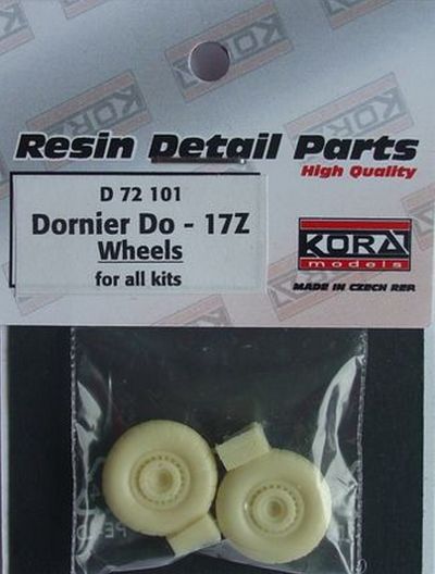 Wheels for Dornier Do-17Z (designed to be used with Airfix, FROG, Lindberg and Revell kits)