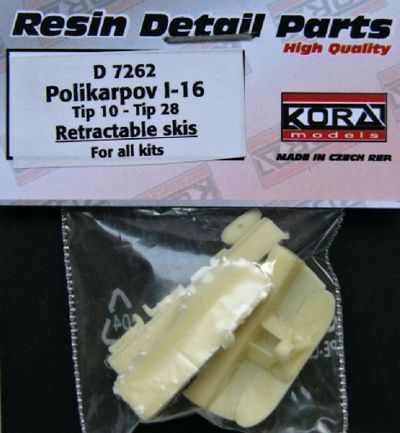 Retractable Skis for Polikarpov I-16 Typ 10 - Typ 28 for all kits (designed to be used with A-Model , Hasegawa, ICM and Revell kits)